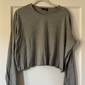 Miss Selfridge Gray Crop Top